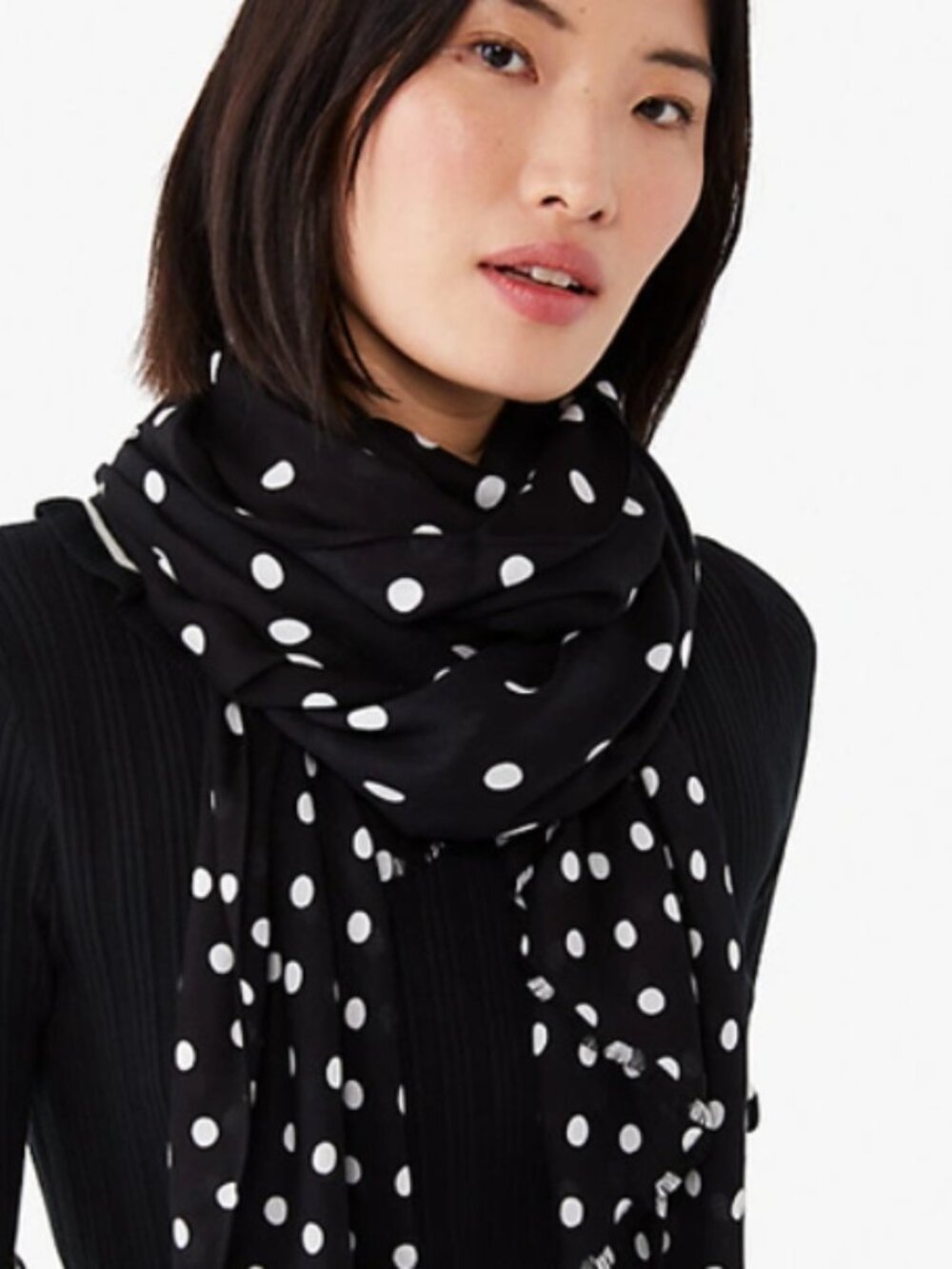 Kate Spade New York Lightweight "Celebration Dot" Oblong Scarf